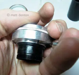 Industar Relubing - aperture ring screw